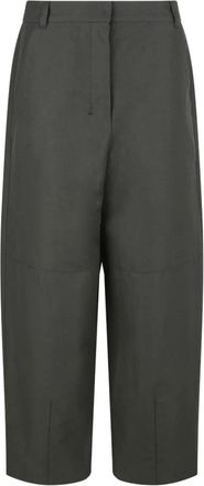 Max Mara Tapered Trousers, female, Green, Size: XS Chic Trousers for Women