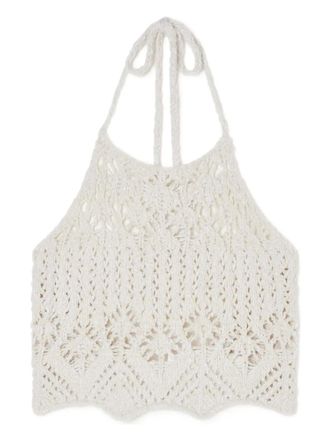 Alanui Lagoon Romance crochet top - women - Cotton/Polyamide - XS/S - White