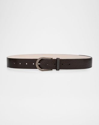 Brunello Cucinelli Grained Leather Belt