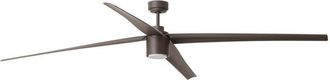 Netlighting Attos LED Brown Ceiling Fan with DC Motor Smart Remote Included 3000K