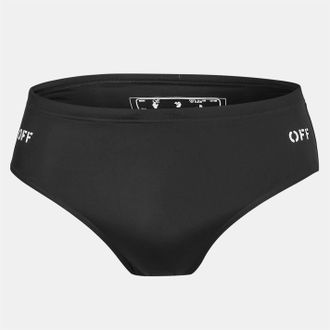 Off-white Mens Off White Arrow Regular Fit Swim Brief in Black/White - Size X-Small