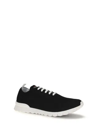 Kiton Stretch Knit Sneakers - Black