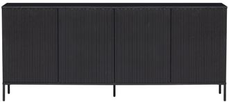 De Eekhoorn Massives, nachhaltiges Sideboard New Lewison 200 x 85 cm, 4-t&uuml;rig - Schwarz