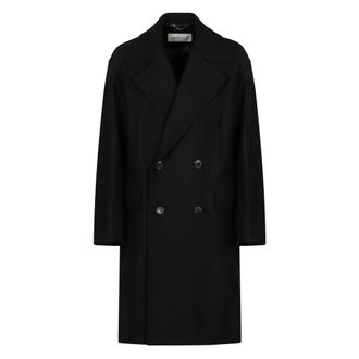 Dries Van Noten Racos Coat - Heren - Mantel - Zwart - L - Wol - Jassen