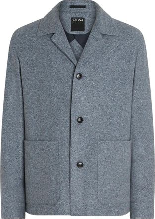 Ermenegildo Zegna patch-pockets jacket - men - Silk/Cashmere - 46 - Blue