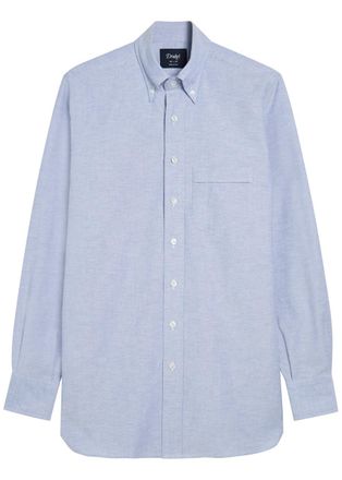 Drake's Drakes Cotton Oxford Shirt - Light Blue - 16.5 (C16.5 / XL)