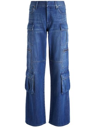 Alice & Olivia Cay wide-leg cargo jeans - Blue