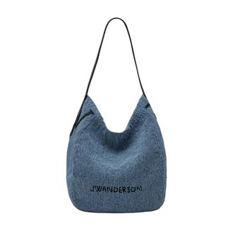 J.W.Anderson Dames, Tassen, Blauw, Maat: ONE Size Katoen