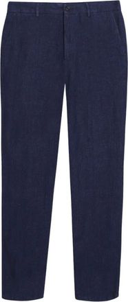 Brooks Brothers Linnen broek - Heren - Nette broeken - Blauw - W40 - Linnen - Broeken