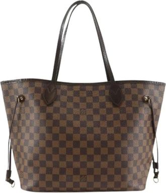 Louis Vuitton Pre-owned Tote Bags, female, Brown, Size: ONE SIZE Pre-owned Neverfull MM Damier Canvas Tote Bag