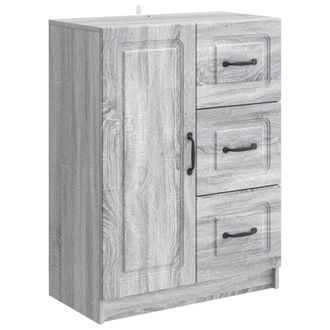 vidaXL Aparador Gris Sonoma 66 X 34,5 X 87 Cm Madera De Ingenier&iacute;a Vidaxl