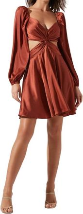 Astr Anamaria Dress In Rust