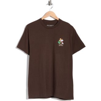 Riot Society Peanuts Embroidered T-Shirt in Brown at Nordstrom Rack, Size Xx-Large