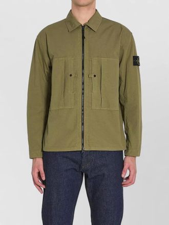 Stone Island ripstop cotton overshirt shirt jacket