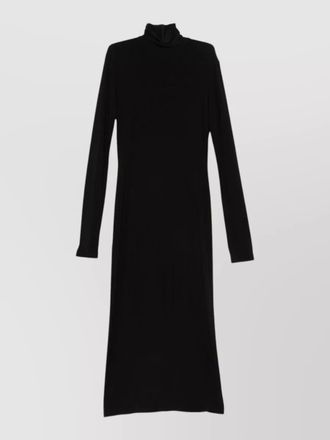 Norma Kamali turtleneck dress long sleeves midi length
