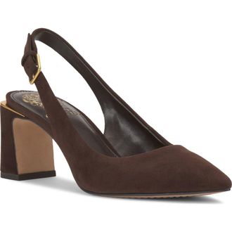 Vince Camuto Hamden Pointed Toe Slingback Pump in Brownie at Nordstrom, Size 9.5