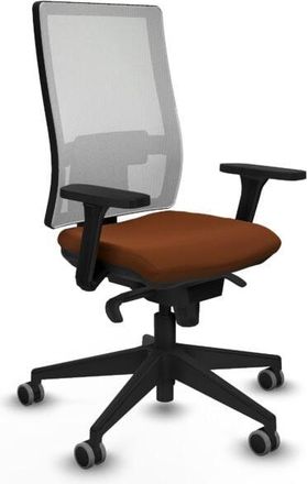 Piqueras y Crespo Piqueras Y Crespo - Horna sincro malla blanca similpiel marrón brazos 3D base piramidal ruedas 65mm engomadas