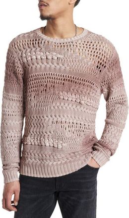 John Varvatos Leone Mixed Stitch Sweater in Dried Petal at Nordstrom, Size Medium
