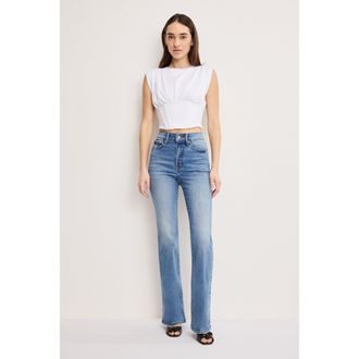 Good American Womens Good Classic Bootcut Jeans | Indigo, Size 16 Plus | Good American by Khlo&Egrave; Kardashian