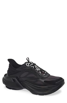 Fendi F-Light Mixed Media Sneaker in Nero Nero Nero at Nordstrom, Size 10Us