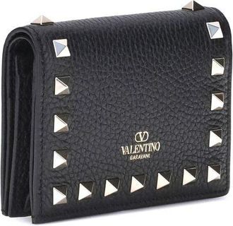 Valentino Garavani Womens Black Calf Leather Bos Taurus Wallet
