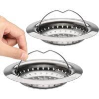 OEM 2 Coladores De Fregadero Con Asas, Colador De Fregadero De Acero Inoxidable Con Asa, Rejilla De Fregadero, 110 Mm De Di&aacute;metro, F&aacute;cil De Limpiar - Crez
