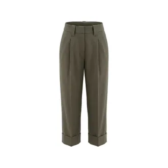 Brunello Cucinelli Pleated-detail Turn-up Trousers