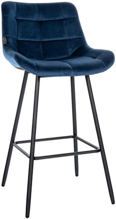 Clp Taburete De Bar Weston Azul Terciopelo