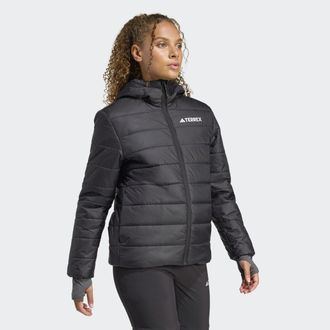 ADIDAS TERREX Outdoorjacke ADIDAS TERREX W MT ESS P HO J, Damen, Gr. XL, schwarz, Obermaterial: 100% Polyamid, Jacken Outdoorjacke, w&auml;rmend durch Climawarm Technolo