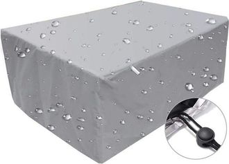 OEM Funda Para Muebles De Exterior, Impermeable, Resistente Al Viento Y A Los Rayos Uv, Lona Protectora De Tejido Oxford 210d Plateado - 250 X 200 X 80 Cm