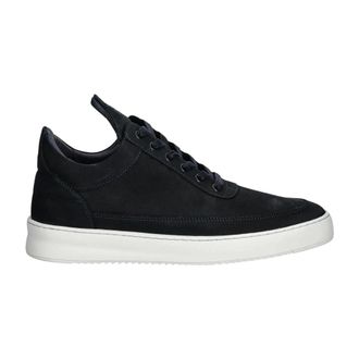 Filling Pieces Schoenen, Heren, Blauw, 44 EU, Leer, Low Top Ripple Nubuck