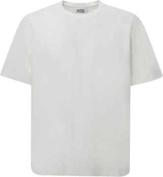 Alpha Studio T-shirt met ronde hals - Heren - T-shirts - Wit - M - Katoen - Tops