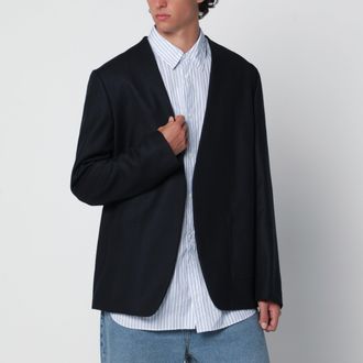 Maison Margiela Minimal navy virgin wool jacket