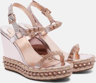 Christian Louboutin Sandali espadrillas Pyraclou 100 in pelle