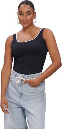 Nukus Nukus Dames Juba Singlet Donkerblauw - Maat S - Dames - Tops zonder mouwen - Blauw - S - Katoen - Tops