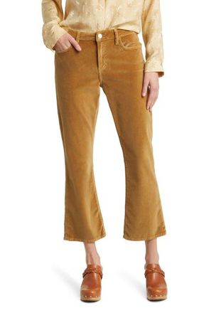 Frame Denim Le Crop Mini Corduroy Bootcut Jeans in Camel at Nordstrom, Size 32