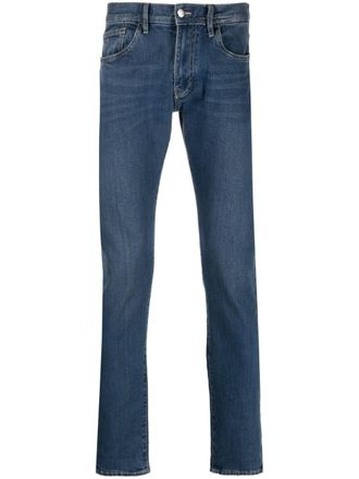 A|X Armani Exchange logo-patch slim-cut jeans - Blue