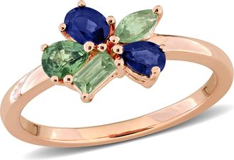 Mimi & Max Multi-Gem Cluster Ring Sterling Silver