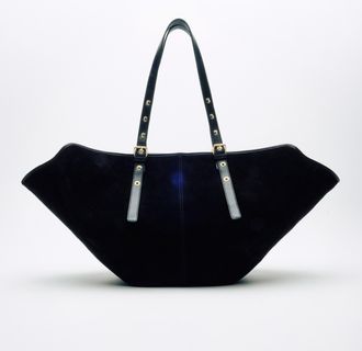 N&uacute;noo Nora Suede Black w. Goud Tas