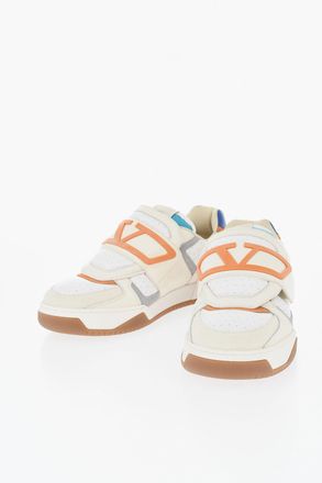 Valentino GARAVANI Leather Low-Top Sneakers with Velcro Closure Valentino