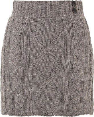 Laundromat Womens Grace Grey Wool Skirt
