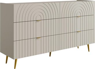 Vente-Unique C&oacute;moda 6 cajones - Beige - NORSIM de Pascal Morabito