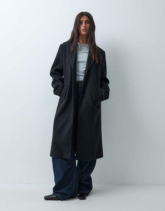 Asos cappotto monopetto nero