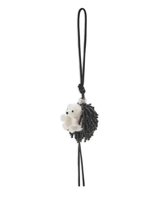 Loewe hedgehog beaded keyring - Black
