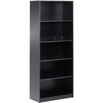 Beliani 5 Tier Bookcase ZEHNA 195 cm Black
