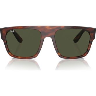 Ray-Ban 57mm Square Sunglasses in Striped Hava at Nordstrom Rack
