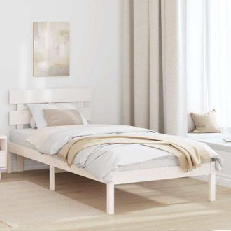 vidaXL Estructura De Cama Blanco 75 X 190 Cm Madera Maciza De Pino Vidaxl