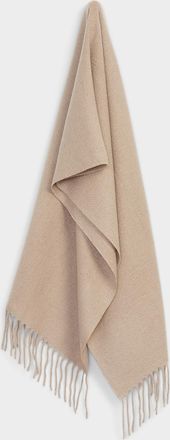 Simons Womens Solid cross-knit scarf