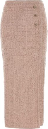 Alessandra Rich Pink Boucle Skirt