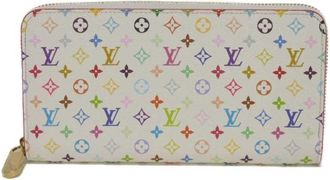 Louis Vuitton Monogram Multi-Color Pink White Monogram Multicolore Canvas Leather Long Wallet (Bi-Fold) (Pre-Owned)